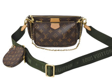 画像をギャラリービューアに読み込む, LOUIS VUITTON ルイヴィトン ミュルティポシェット アクセソワール カーキ ショルダーバッグ モノグラム M44813 美品 中古 4b002628