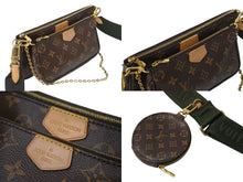 画像をギャラリービューアに読み込む, LOUIS VUITTON ルイヴィトン ミュルティポシェット アクセソワール カーキ ショルダーバッグ モノグラム M44813 美品 中古 4b002628