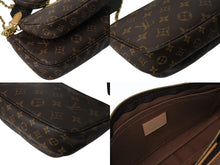 画像をギャラリービューアに読み込む, LOUIS VUITTON ルイヴィトン ミュルティポシェット アクセソワール カーキ ショルダーバッグ モノグラム M44813 美品 中古 4b002628