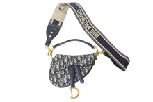Load image into Gallery viewer, 極美品 Christian Dior クリスチャンディオール サドルバッグ ベージュ コットン ベルト付き M0456CTZQ M928 ゴールド金具 中古 4b002631