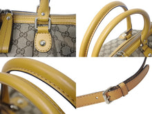 画像をギャラリービューアに読み込む, GUCCI グッチ スーキー ハンドバッグ 247902 GGキャンバス レザー ベージュ イエロー ゴールド金具 美品 中古 4b002634