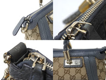 画像をギャラリービューアに読み込む, GUCCI グッチ 2WAYバッグ ハンドバッグ ショルダーバッグ 282300 204991 GGキャンバス ベージュ グレー ゴールド金具 良品 中古 4b002635