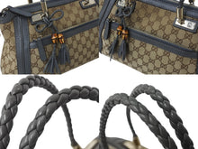 画像をギャラリービューアに読み込む, GUCCI グッチ 2WAYバッグ ハンドバッグ ショルダーバッグ 282300 204991 GGキャンバス ベージュ グレー ゴールド金具 良品 中古 4b002635