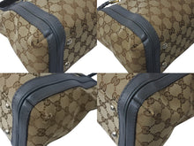 画像をギャラリービューアに読み込む, GUCCI グッチ 2WAYバッグ ハンドバッグ ショルダーバッグ 282300 204991 GGキャンバス ベージュ グレー ゴールド金具 良品 中古 4b002635