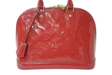 Load image into Gallery viewer, LOUIS VUITTON ルイヴィトン アルマPM ハンドバッグ M90096 モノグラム ヴェルニ レッド ゴールド金具 美品 中古 4b002636