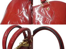 Load image into Gallery viewer, LOUIS VUITTON ルイヴィトン アルマPM ハンドバッグ M90096 モノグラム ヴェルニ レッド ゴールド金具 美品 中古 4b002636