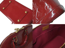 Load image into Gallery viewer, LOUIS VUITTON ルイヴィトン アルマPM ハンドバッグ M90096 モノグラム ヴェルニ レッド ゴールド金具 美品 中古 4b002636