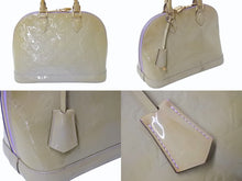 Load image into Gallery viewer, LOUIS VUITTON ルイヴィトン アルマPM ハンドバッグ SN0184 モノグラム ヴェルニ ブルーグレー系 ゴールド金具 良品 中古 4b002637