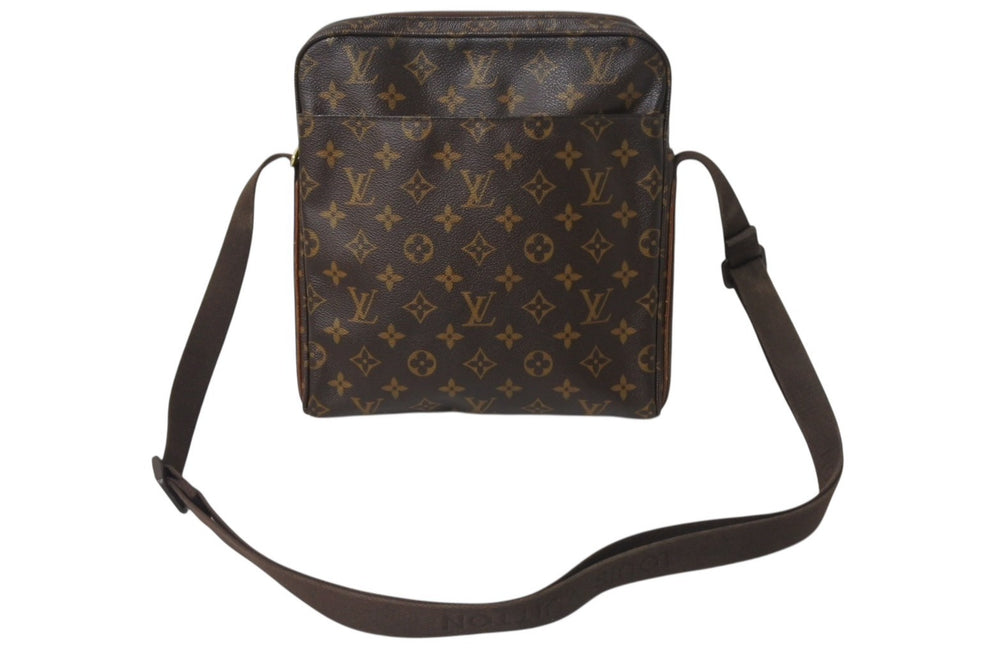 LOUIS VUITTON Trotter Bobur Shoulder Bag M97037 Monogram Brown PVC Leather Gold Hardware Good Condition Used 4b002638