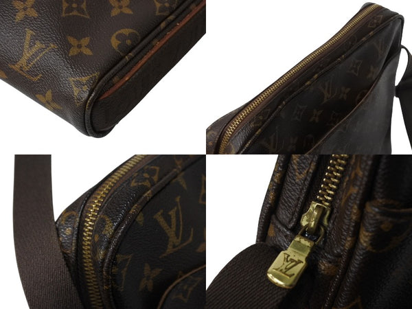 LOUIS VUITTON Trotter Bobur Shoulder Bag M97037 Monogram Brown PVC Leather Gold Hardware Good Condition Used 4b002638