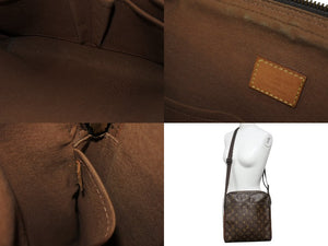 LOUIS VUITTON Trotter Bobur Shoulder Bag M97037 Monogram Brown PVC Leather Gold Hardware Good Condition Used 4b002638