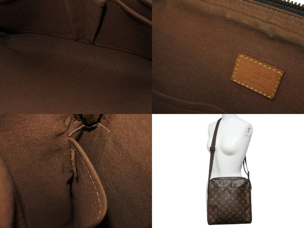 LOUIS VUITTON Trotter Bobur Shoulder Bag M97037 Monogram Brown PVC Leather Gold Hardware Good Condition Used 4b002638