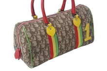 Load image into Gallery viewer, Christian Dior クリスチャンディオール ハンドバッグ 05-MA-0034 トロッター柄 ラスタカラー ブラウン ガリアーノ期 美品 中古 4b002640