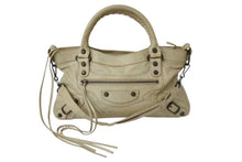 画像をギャラリービューアに読み込む, BALENCIAGA バレンシアガ ザ ファースト 2WAY ショルダーバッグ 103208・213048 アイボリー レザー ハンドバッグ 良品 中古 4b002641