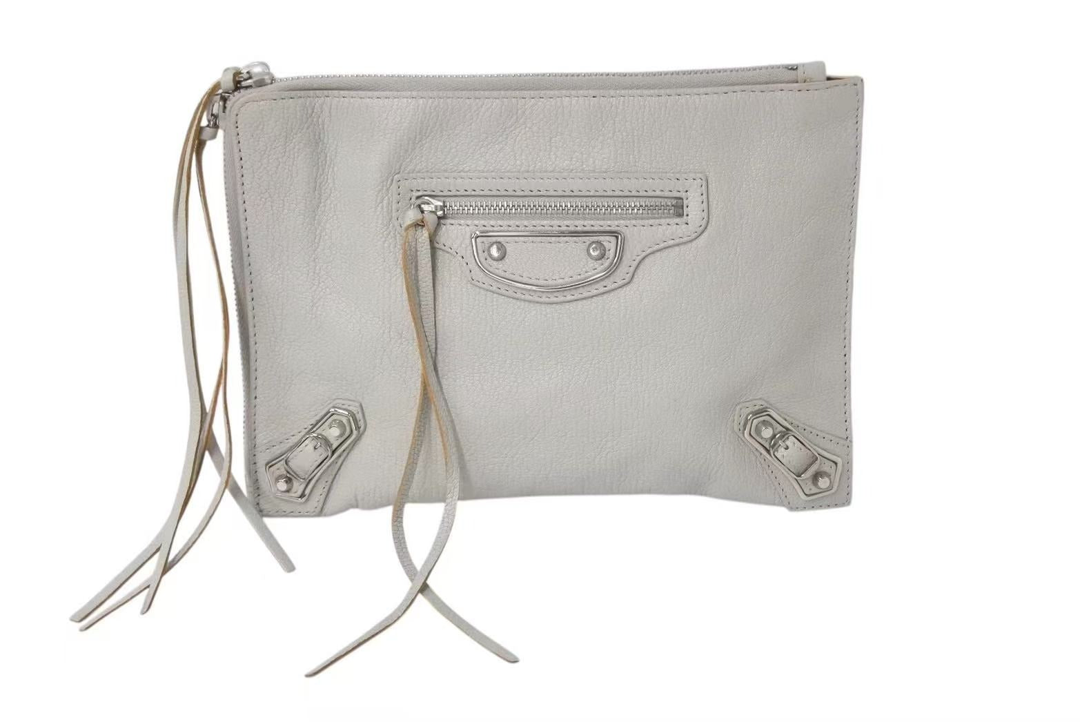 BALENCIAGA バレンシアガ メタルエッジ クラッチバッグ 390174 グレー