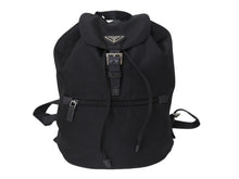 画像をギャラリービューアに読み込む, PRADA プラダ リュック デイパック バックパック 三角ロゴ トライアングルロゴ ブラック ナイロン 美品 中古 4b002647