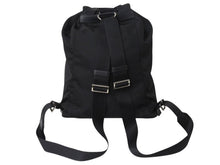 画像をギャラリービューアに読み込む, PRADA プラダ リュック デイパック バックパック 三角ロゴ トライアングルロゴ ブラック ナイロン 美品 中古 4b002647