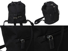 画像をギャラリービューアに読み込む, PRADA プラダ リュック デイパック バックパック 三角ロゴ トライアングルロゴ ブラック ナイロン 美品 中古 4b002647