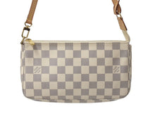 画像をギャラリービューアに読み込む, 極美品 LOUISVUITTON ルイヴィトン ポシェットアクセソワール 化粧 アクセサリーポーチ ダミエアズール ホワイト N41207 中古 4b002654