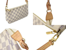 画像をギャラリービューアに読み込む, 極美品 LOUISVUITTON ルイヴィトン ポシェットアクセソワール 化粧 アクセサリーポーチ ダミエアズール ホワイト N41207 中古 4b002654