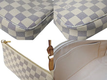 画像をギャラリービューアに読み込む, 極美品 LOUISVUITTON ルイヴィトン ポシェットアクセソワール 化粧 アクセサリーポーチ ダミエアズール ホワイト N41207 中古 4b002654