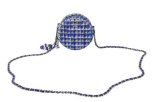 画像をギャラリービューアに読み込む, CHANEL シャネル ラウンド チェーンショルダーバッグ 27番台 シャネル19 ココマーク ツイード ブルー 美品 中古 4b002660