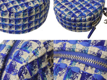 Load image into Gallery viewer, CHANEL シャネル ラウンド チェーンショルダーバッグ 27番台 シャネル19 ココマーク ツイード ブルー 美品 中古 4b002660