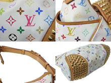 Load image into Gallery viewer, LOUIS VUITTON ルイヴィトン クリッシーMM マルチカラー ブロン ハンドバッグ M40311 モノグラム 村上隆 ホワイト 美品 中古 4b002662
