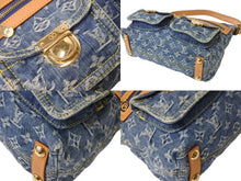 画像をギャラリービューアに読み込む, LOUIS VUITTON ルイヴィトン モノグラムデニム バギーPM ショルダーバッグ ワンショルダー M95049 インディゴブルー 美品 中古 4b002663