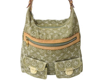 画像をギャラリービューアに読み込む, LOUIS VUITTON ルイヴィトン バギーGM ショルダーバッグ M95211 モノグラムデニムキャンバス カーキ ゴールド金具 美品 中古 4b002664