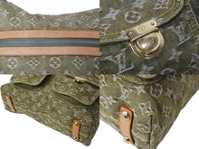 画像をギャラリービューアに読み込む, LOUIS VUITTON ルイヴィトン バギーGM ショルダーバッグ M95211 モノグラムデニムキャンバス カーキ ゴールド金具 美品 中古 4b002664