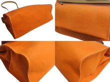 Load image into Gallery viewer, 極美品 HERMES エルメス エールバッグジップ ショルダーバッグ ハンドバッグ Q刻印 トワルオフィシエ オレンジ 中古 4b002669