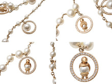 Load image into Gallery viewer, CHANEL シャネル チェーンベルト 06A刻印 ココマーク フェイクパール ラインストーン メタル GP ゴールド 鳥カゴモチーフ 美品 中古 4b002670