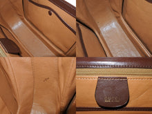 画像をギャラリービューアに読み込む, GUCCI グッチ ハンドバッグ ダークブラウン レザー バンブー ポシェット 00020460188 ゴールド金具 美品 中古 4b002671