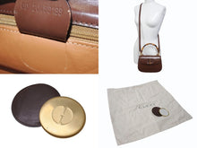 画像をギャラリービューアに読み込む, GUCCI グッチ ハンドバッグ ダークブラウン レザー バンブー ポシェット 00020460188 ゴールド金具 美品 中古 4b002671