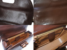 画像をギャラリービューアに読み込む, GUCCI グッチ ハンドバッグ ダークブラウン レザー バンブー ポシェット 00020460188 ゴールド金具 美品 中古 4b002671