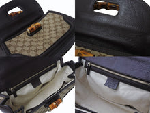 画像をギャラリービューアに読み込む, GUCCI グッチ ハンドバッグ ベージュ ブラウン バンブー GGスプリームキャンバス 254884 ゴールド金具 美品 中古 4b002673