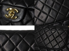 Load image into Gallery viewer, 極美品 CHANEL シャネル マトラッセ23 Wフラップ Wチェーンショルダーバッグ 5番台 ラムスキン ココマーク ブラック ゴールド金具 中古 4b002678