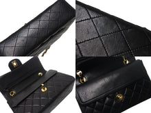 Load image into Gallery viewer, 極美品 CHANEL シャネル マトラッセ23 Wフラップ Wチェーンショルダーバッグ 5番台 ラムスキン ココマーク ブラック ゴールド金具 中古 4b002678