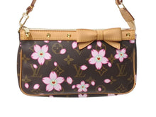 Load image into Gallery viewer, 極美品 LOUISVUITTON ルイヴィトン 村上隆 ポシェットアクセソワール ポーチ M92006 モノグラムチェリーブロッサム 中古 4b002682