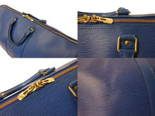 画像をギャラリービューアに読み込む, LOUIS VUITTON ルイヴィトン キーポル55 ボストンバッグ エピレザー ブルー M42955 美品 中古 4b002683