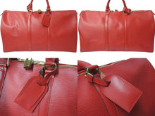 画像をギャラリービューアに読み込む, 極美品 LOUIS VUITTON ルイヴィトン キーポル50 ボストンバッグ M42967 カスティリアンレッド エピレザー 中古 4b002684