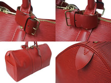 画像をギャラリービューアに読み込む, 極美品 LOUIS VUITTON ルイヴィトン キーポル50 ボストンバッグ M42967 カスティリアンレッド エピレザー 中古 4b002684