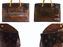 画像をギャラリービューアに読み込む, LOUIS VUITTON ルイヴィトン カバ トートバッグ M50500 モノグラム クルーズライン ビニール レザー クリアブラウン 美品 中古 4b002687