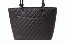 Load image into Gallery viewer, CHANEL シャネル カンボンライン ラージトートバッグ 10番台 A25169 ココマーク カーフスキン パテントレザー ブラウン 美品 中古 4b002692