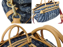 画像をギャラリービューアに読み込む, 極美品 LOUIS VUITTON ルイヴィトン モノグラムデニム カバレイエGM 2way ショルダーバッグ ブルー ゴールド金具 M95336 中古 4b002695