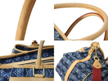 画像をギャラリービューアに読み込む, 極美品 LOUIS VUITTON ルイヴィトン モノグラムデニム カバレイエGM 2way ショルダーバッグ ブルー ゴールド金具 M95336 中古 4b002695