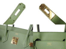 画像をギャラリービューアに読み込む, 極美品 HERMES エルメス バーキン30 セリエ 外縫い ハンドバッグ Z刻印 ヴォーエプソン ヴェールクリケット ゴールド金具 中古 4b002699