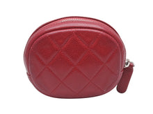 Load image into Gallery viewer, CHANEL シャネル マトラッセ コインケース ココマーク 26番台 スペイン製 キャビアスキン レッド シルバー金具 美品 中古 4b002701
