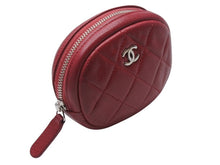 Load image into Gallery viewer, CHANEL シャネル マトラッセ コインケース ココマーク 26番台 スペイン製 キャビアスキン レッド シルバー金具 美品 中古 4b002701